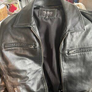 Wilsons Leather Sleek Black Bomber Jacket